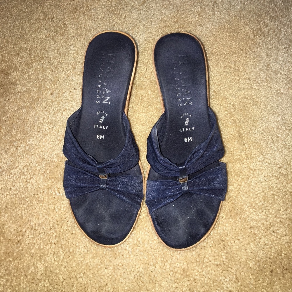 Navy Blue Wedges